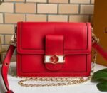 Louis Vuitton Dauphine Lugano MM Bag In Bloody Mary Red