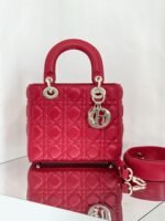 Dior Small Lady Dior My ABCDior Bag Fake in Red - Image 8