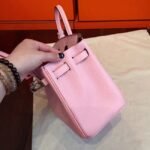 Pink Hermes Birkin 25cm Luxury Designer Knockoff Bag - Image 5