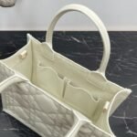 Dior Small Book Tote Bag Knockoff with Strap in White - Image 8