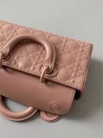 Dior Lady D-Joy Medium Bag Faux in Nude Calfskin with Diamond Motif - Image 6