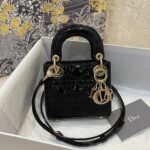 Dior Lady Dior Micro Bag Replica in Black Patent Cannage Calfskin - Image 3