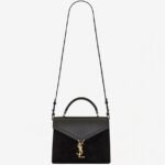 Replica Saint Laurent Cassandra Medium Bag Black Suede