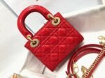 Dior Lady Dior Mini Chain Bag Knockoff with Chain in Red - Image 9