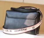 Louis Vuitton Epi Leather Twist MM Bag Black With Jacquard Strap - Image 4