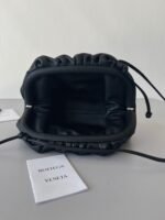 Knockoff Bottega Veneta Mini Pouch with Strap Black - Image 7
