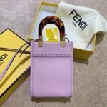 Top Quality Knockoff Fendi Mini Sunshine Shopper Bag In Lilas Leather - Image 3