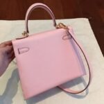 Pink Epsom Replica Hermes Kelly 25cm Feminine Handbag - Image 2