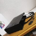 Prada Symbole Large Bag Replica with Topstitching in Black - Image 5