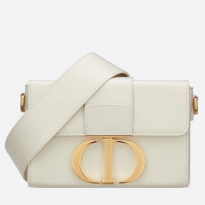 4AC40E3D-49FA-B0CB-679A-B039CBC2D3DB.jpg Dior 30 Montaigne Box Bag Knockoff in White Box Calfskin - Image 1