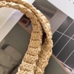 Prada Small Tote Bag Fake in Beige Woven Raffia - Image 9