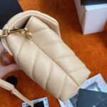 Fake Saint Laurent LouLou Toy Strap Bag Beige - Image 6