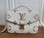 Louis Vuitton Bicolor Monogram Empreinte Metis Bag In Cream And Bois De Rose Pink