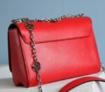 Louis Vuitton Epi Leather Twist MM With Flowers Jewels Chain Bag In Red - Image 4