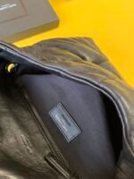PUFFER MEDIUM CHAIN BAG IN DENIM AND SMOOTH LEATHER - Image 5