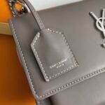 Fake Saint Laurent Sunset Medium Chain Bag Grey Calfskin - Image 4