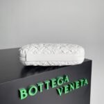 Fake Bottega Veneta Knot Minaudiere Clutch White Foulard - Image 8