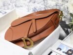 Dior Saddle Bag Replica in Dark Tan Grained Calfskin - Image 5