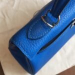 Blue Clemence Replica Hermes Kelly 25cm Chic Tote - Image 5