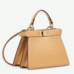 Top Quality Fake Fendi Peekaboo ISeeU Petite Bag In Beige Nappa Leather