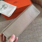 Hermes Grey Swift Top Replica Designer Kelly Pochette Soft Purse - Image 3