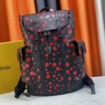 Louis Vuitton X YK Christopher Backpack In Red Infinity Dots