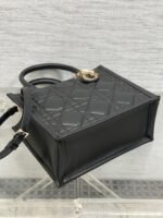 Dior Small Book Tote Bag Fake with Strap in Black - Image 8
