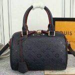 Louis Vuitton Monogram Empreinte Speedy Bandouliere 25 Handbag In Navy Blue