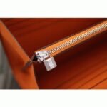 Orange cheap replica Hermes Kelly Longue wallet - Image 7