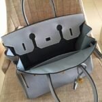 Blue Lin Hermes Birkin 30cm Premium Counterfeit Bag - Image 7