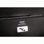 Black knockoff Hermes Kelly Longue wallet - Image 7