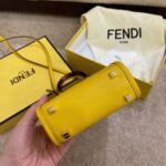 Top Quality Fake Fendi Mini Sunshine Shopper Bag In Yellow Leather - Image 4