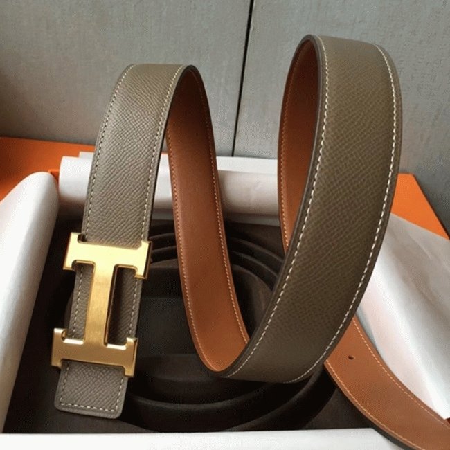 4EE3A331-87EB-47F2-6ACE-20BD200A8996.jpg Taupe epsom fake Hermes belt buckle - Image 1