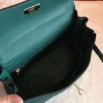 Malachite Clemence Copy Designer Hermes Kelly Retourne 28cm Bag - Image 4