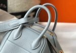 Replica Hermes Lindy Mini handbag in blue lin color - Image 5