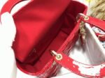 Dior Small Lady Dior Bag Replica in Red Patent Cannage Calfskin - Image 5