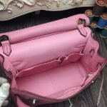 Pink fake luxury Hermes Jypsiere 31cm handbag - Image 8