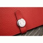 Red AAA replica Hermes Dogon combine wallet - Image 5