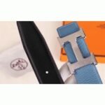 Fake designer Hermes H belt buckle in blue shade - Image 5