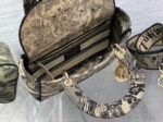 Dior Lady D-Lite Medium Bag Faux in Brown Toile de Jouy Embroidery - Image 7