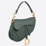 Dior Saddle Bag Faux in Green Grained Calfskin