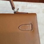Brown Epsom Knockoff Hermes Kelly 32cm Sellier Classic Purse - Image 6