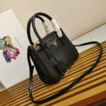 Black Prada Mini Galleria Bag Best Replica - Image 4