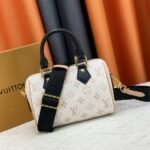 Louis Vuitton Monogram Dune Canvas Speedy 20 Handbag With Jacquard Strap