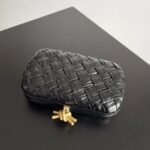 Replica Bottega Veneta Knot Minaudiere Clutch Black Foulard - Image 4
