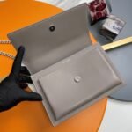 Fake Saint Laurent Sunset Medium Chain Bag Grey Calfskin - Image 6