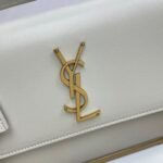 Knockoff Saint Laurent Sunset Medium Top Handle Bag White Calfskin - Image 10