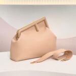 Top Quality Fake Fendi First Medium Bag In Powder Pink Nappa Leather - Image 7