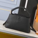 Louis Vuitton Capucines East-West MM Handbag In All Black
