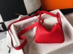 Fake designer Hermes Lindy Mini handbag in red - Image 8
